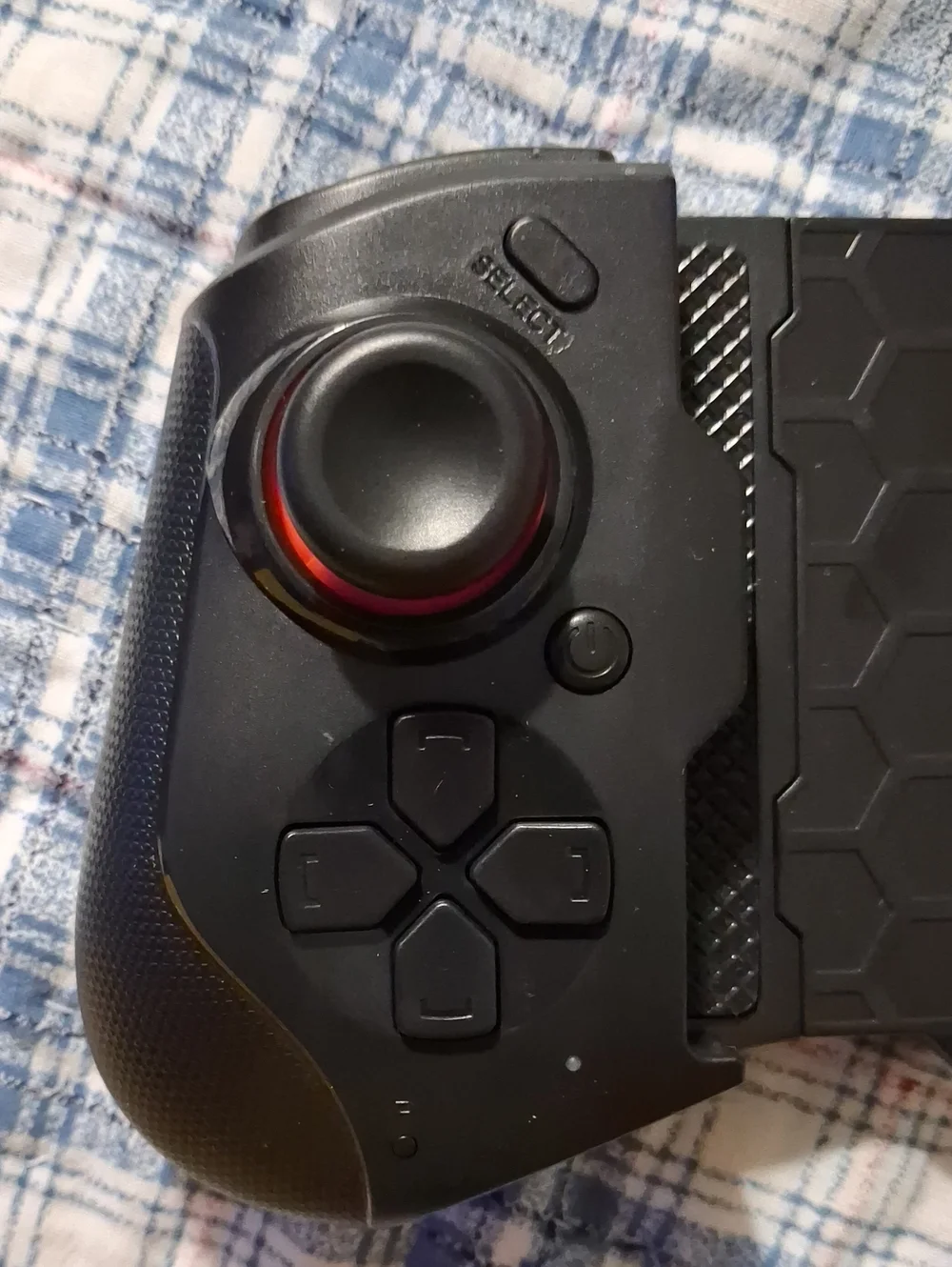Mocute Black Mobile Game Controller with Red Accent Joysticks